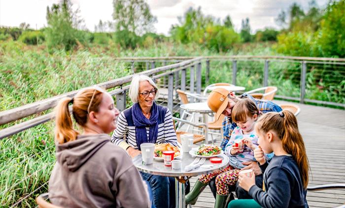 Family enjoying the café - Dakeney Fox